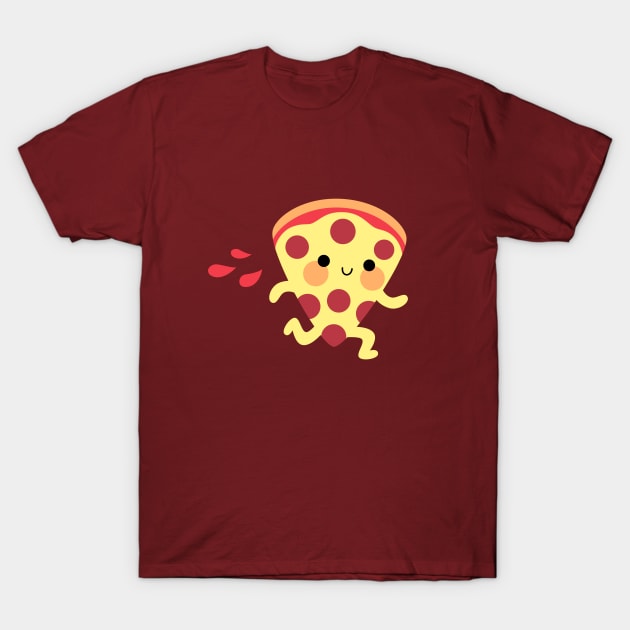 Cute running pizza slice T-Shirt by petitspixels